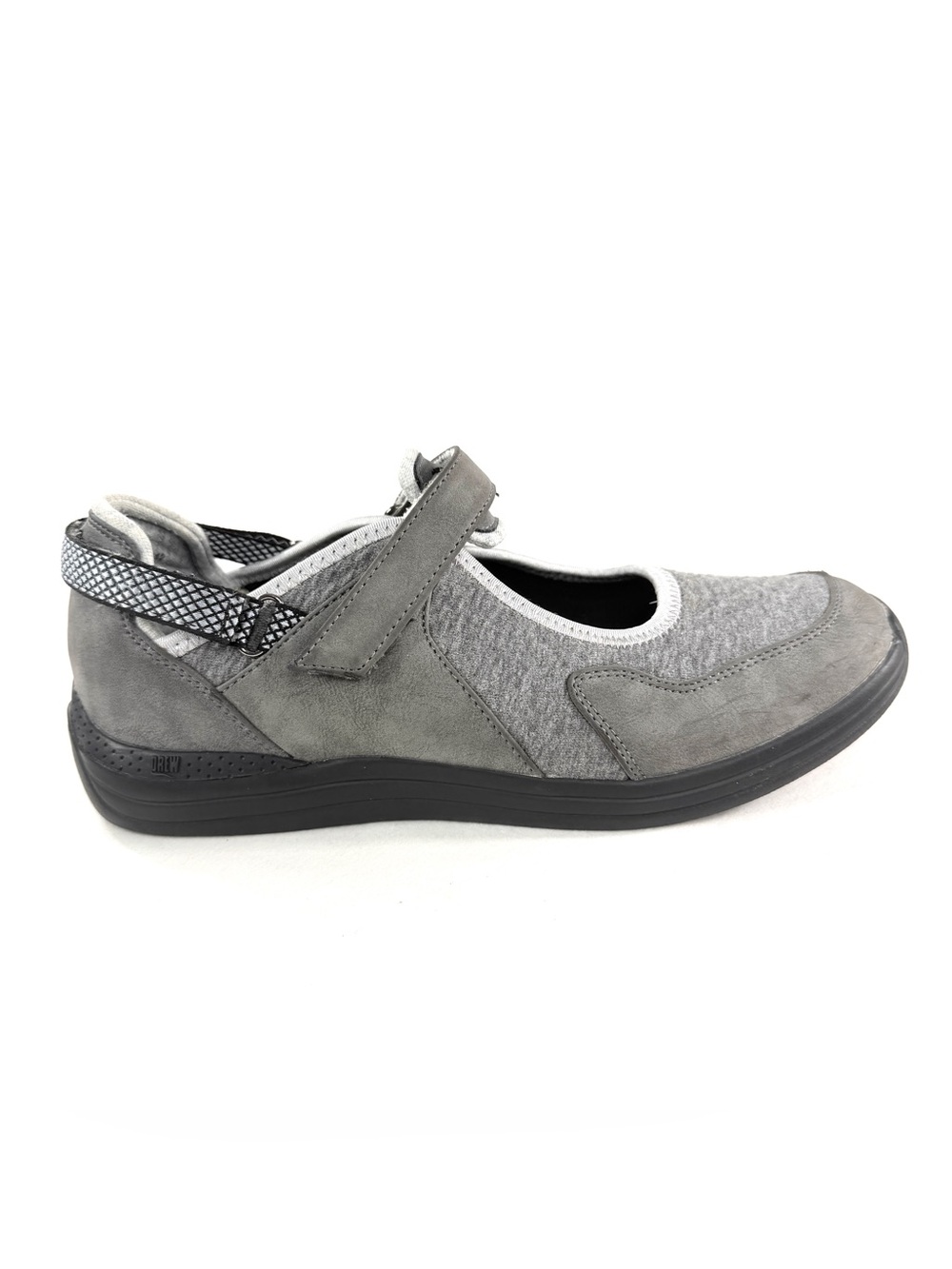 Drew Buttercup Women Size 9 Gray Fabric Mesh Mary Jane Comfort Shoe Hook Loop